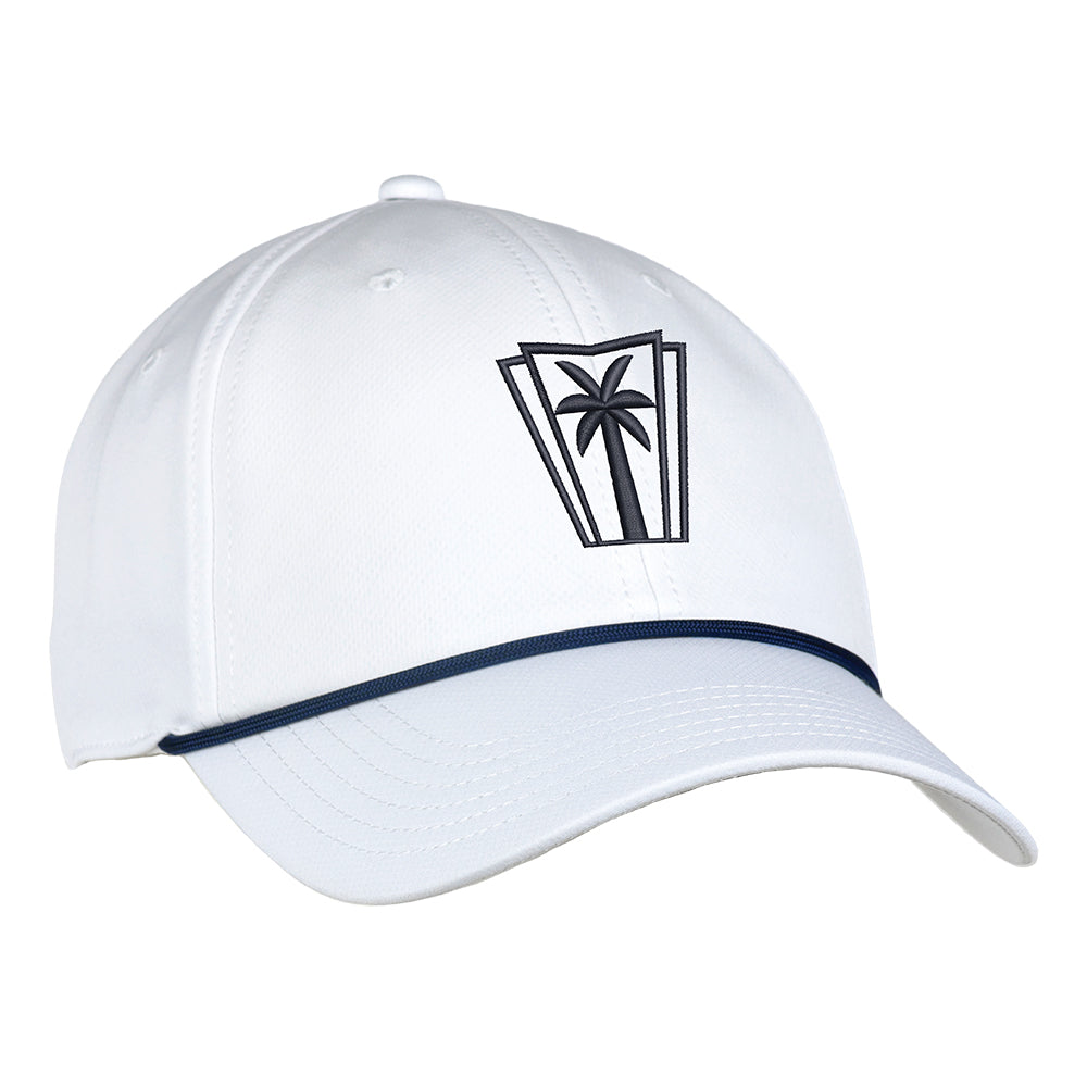 Ahead PONTE AeroSphere Tech Rope Unstructured Hat (White/Navy)