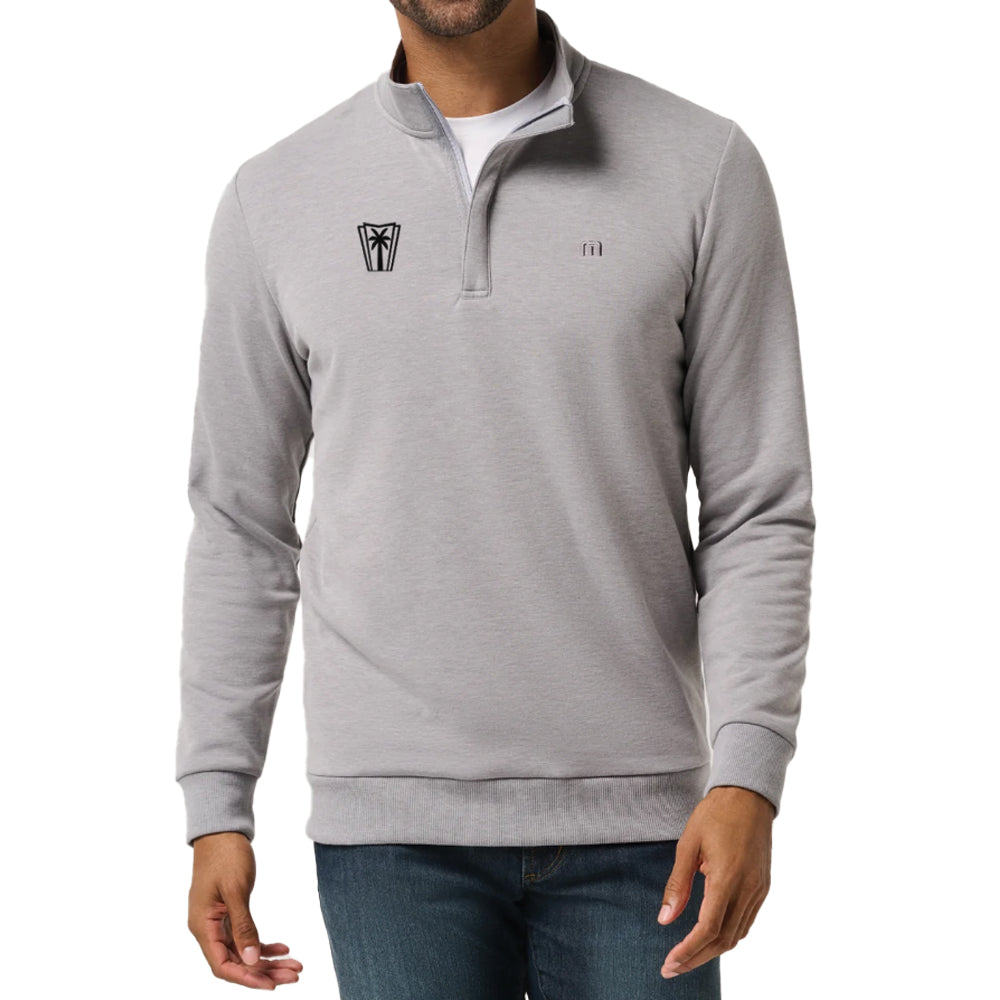 TravisMathew Cloud Quarter Zip 2.0 (Heather Medium Grey)