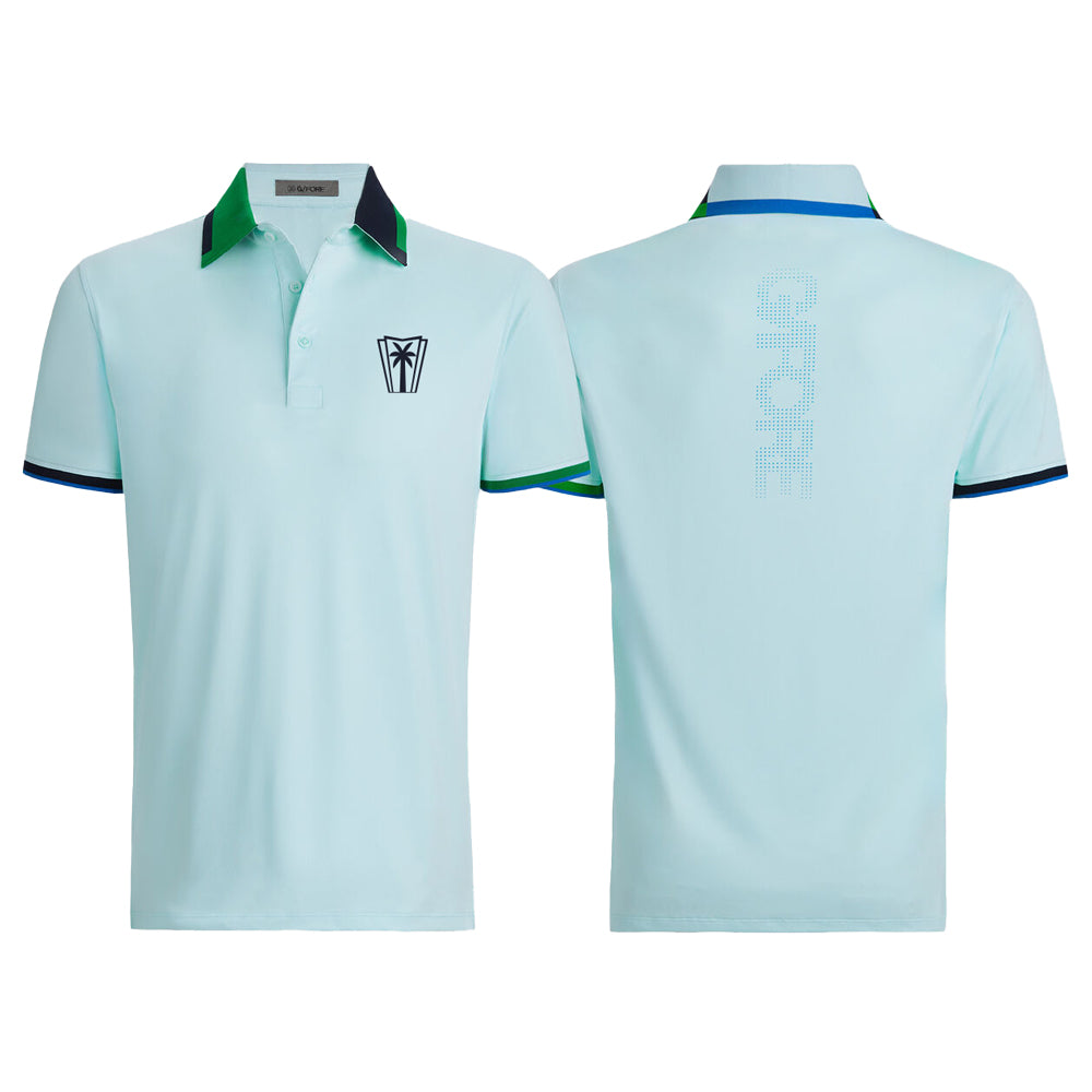 G/Fore Italian Silky Pique Contrast Branded Sleeve Polo - Daybreak