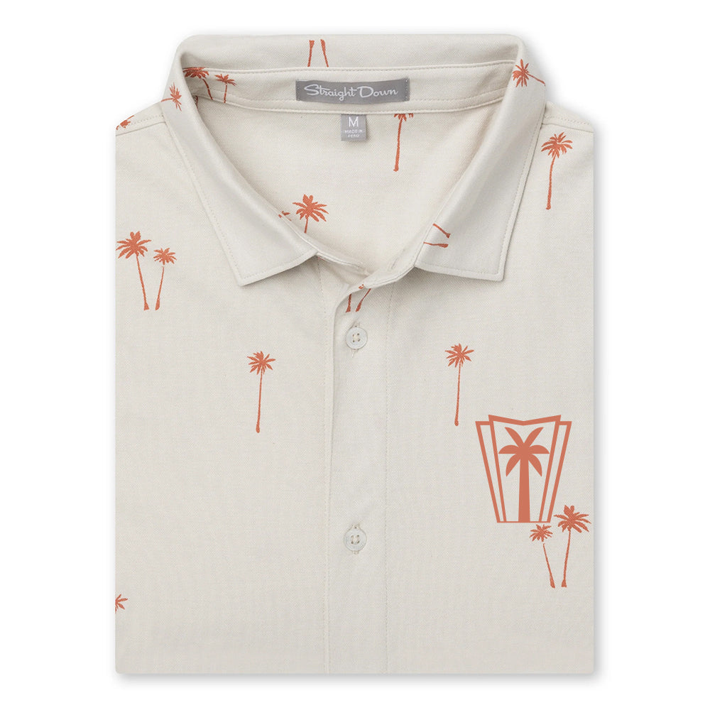 Straight Down Lonely Palm Polo (Stone)