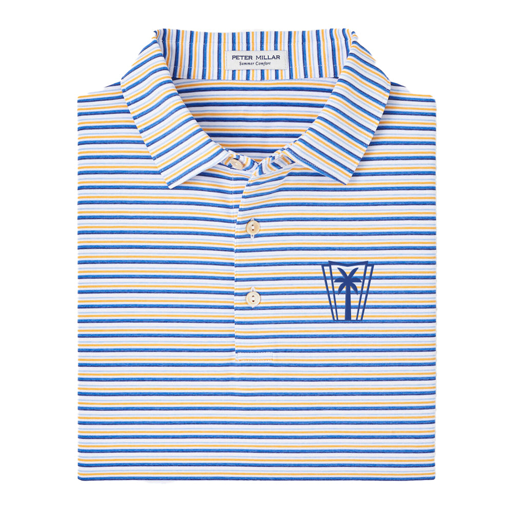 Peter Millar Fairmont Performance Polo - White/Mako Blue