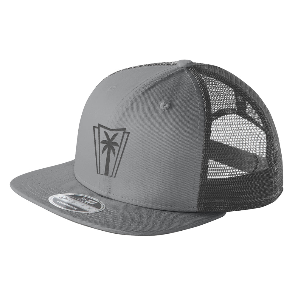 Flat Snapback Trucker Cap (Grey/Graphite)