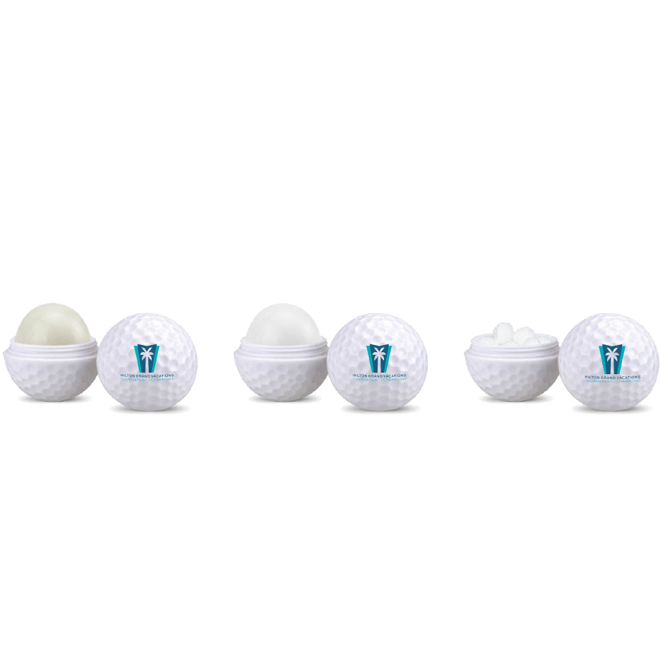 3 Pack Golf Ball Lip Balm/Mints/SPF Lip Balm