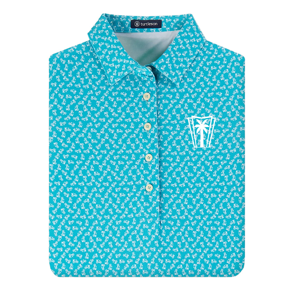 Turtleson Women's Toula Performance Polo (Acqua / Prosecco)
