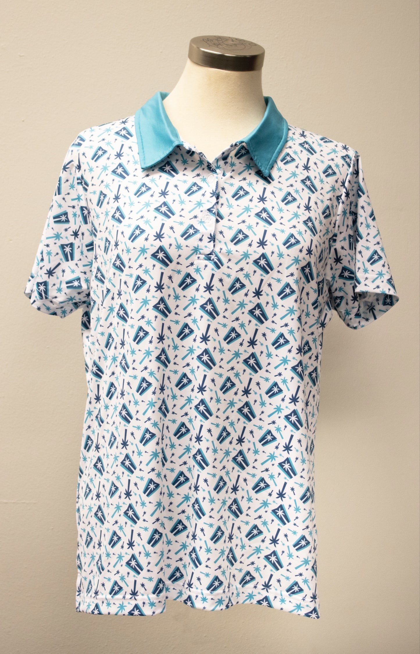 Mens Dye Sub Polo-White