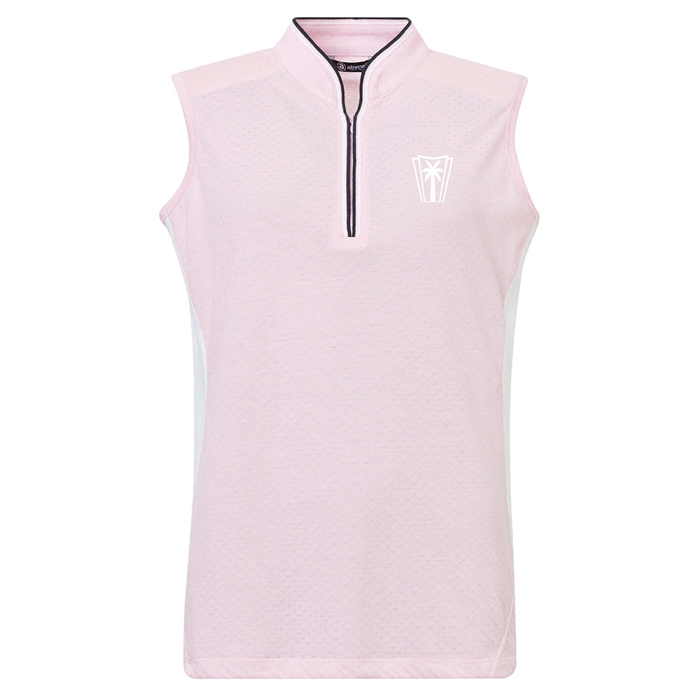 Abacus Ladies Erin Loosefit Sleeveless Polo - Begonia White