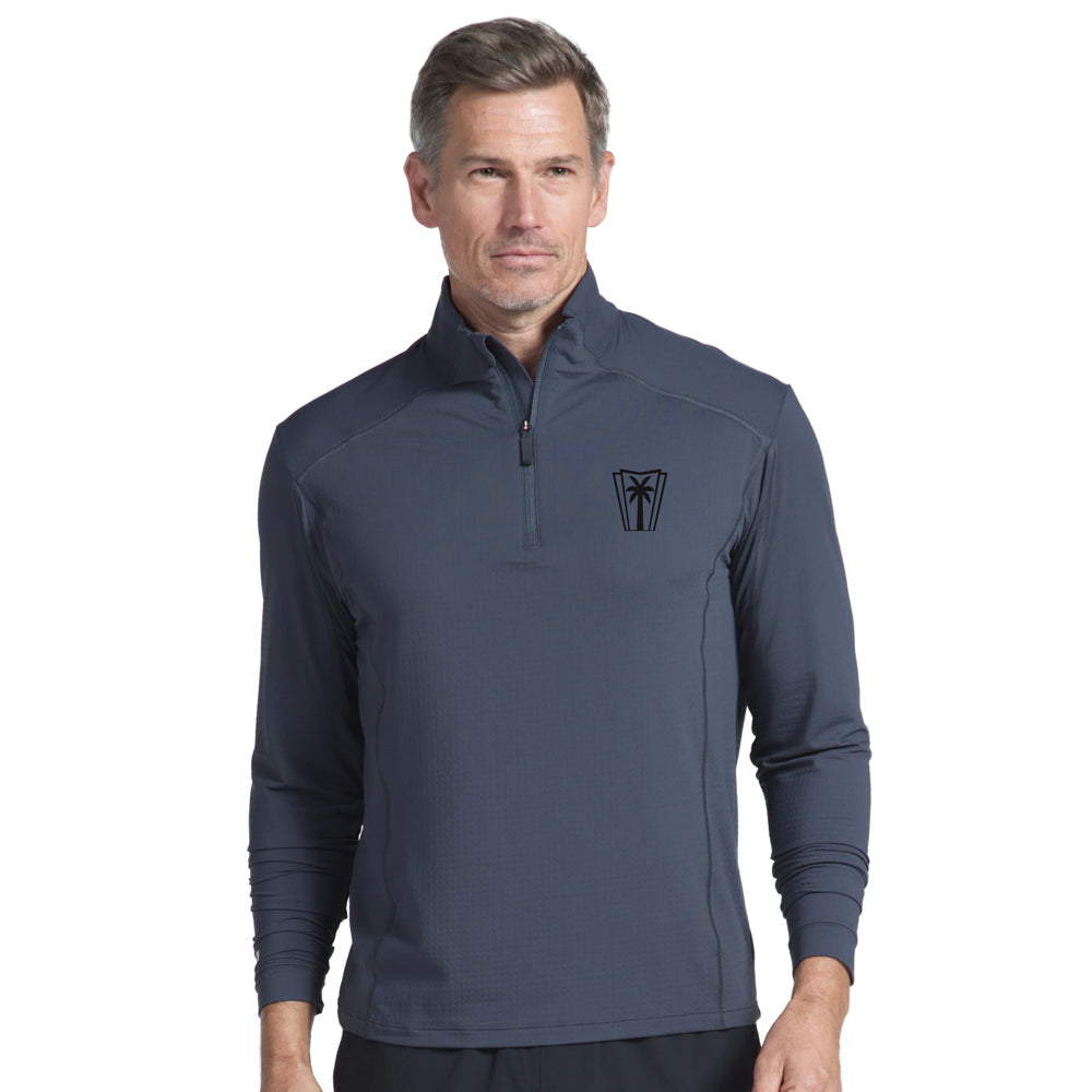 Long Sleeve Zip Mock (Charcoal)