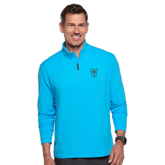 Long Sleeve Zip Mock (Turquiose)