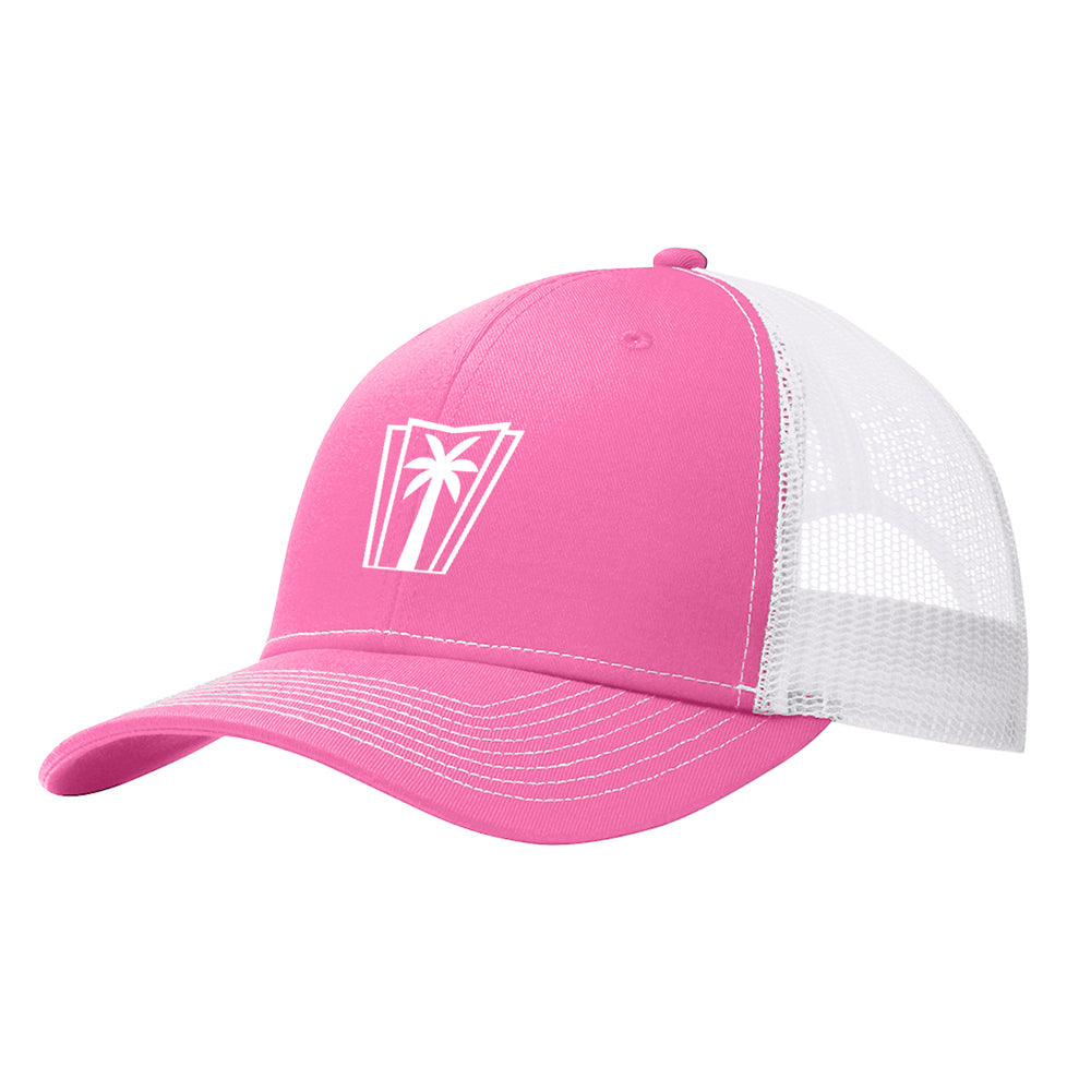 Snapback Trucker Cap (True Pink/ White)