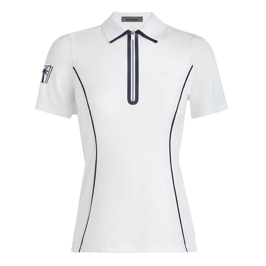 G/Fore Italian Lightweight Warp Knit Quarter Zip - Blush