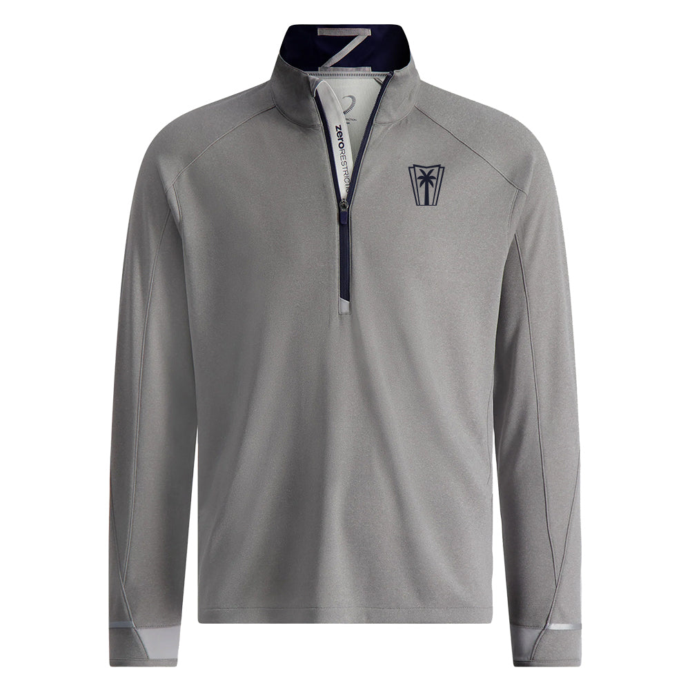 Zero Restriction Z425 1/4 Zip Pullover (Grey Heather/Navy )