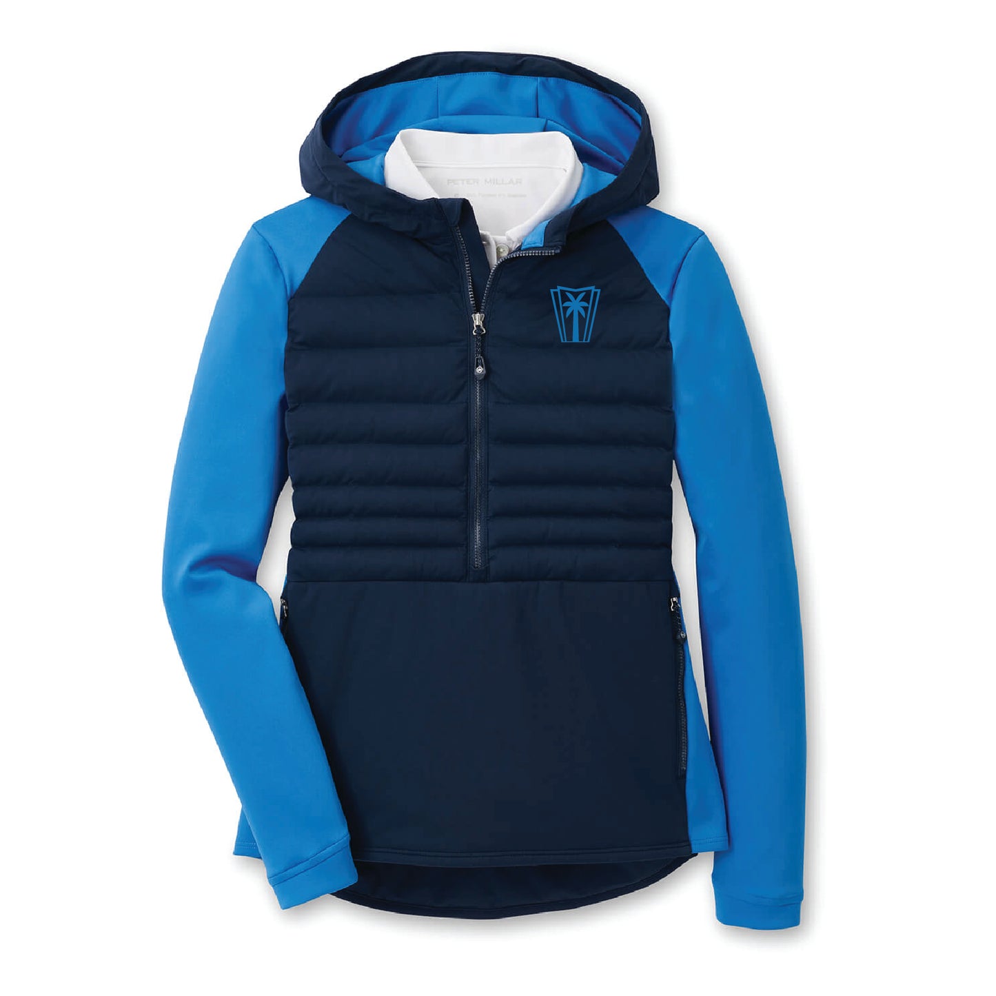 Peter Millar Ladies Hooded Merge - Navy/Abaco
