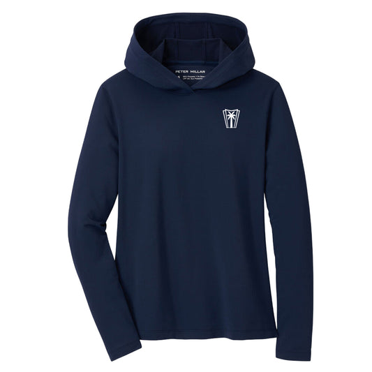 Peter Millar Ladies Pine Performance Hoodie (Navy)