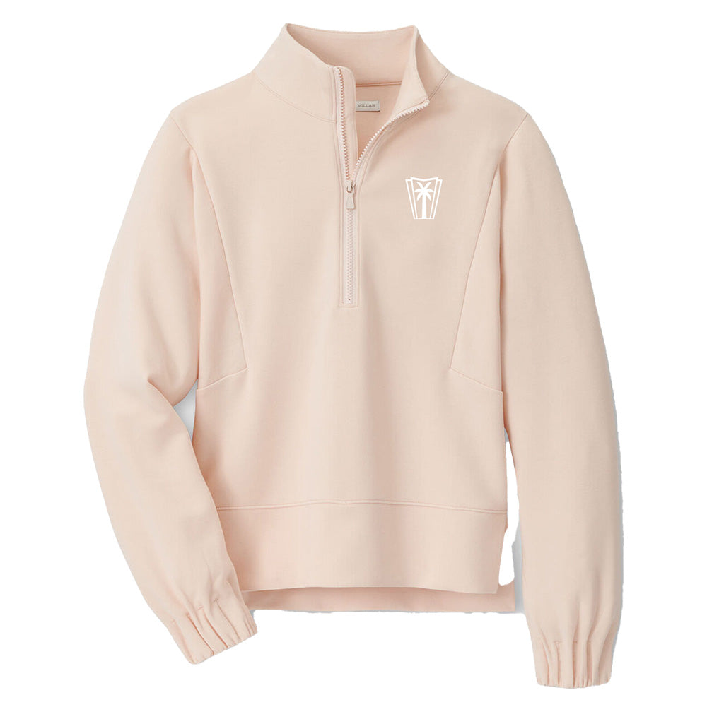 Peter Millar Ladies Flora Knit 1/2 Zip - Rosewater