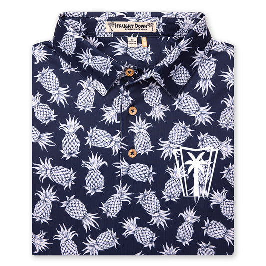 Straight Down Pineapple Express Polo (New Indigo)