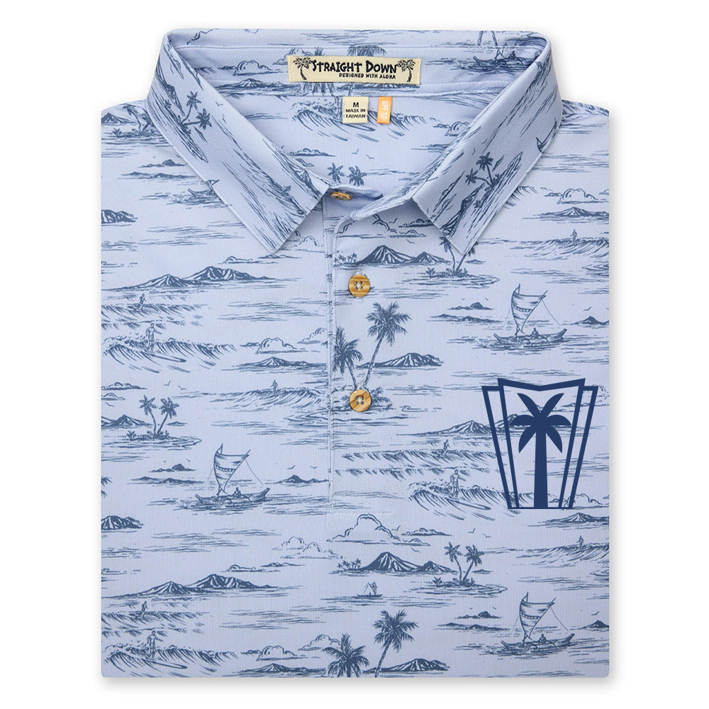 Straight Down Outrigger Polo (Powder)