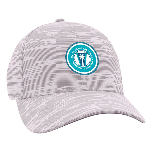 Ahead STREAKER Performance Poly Print Velcro Hat (White/Lt. Grey)