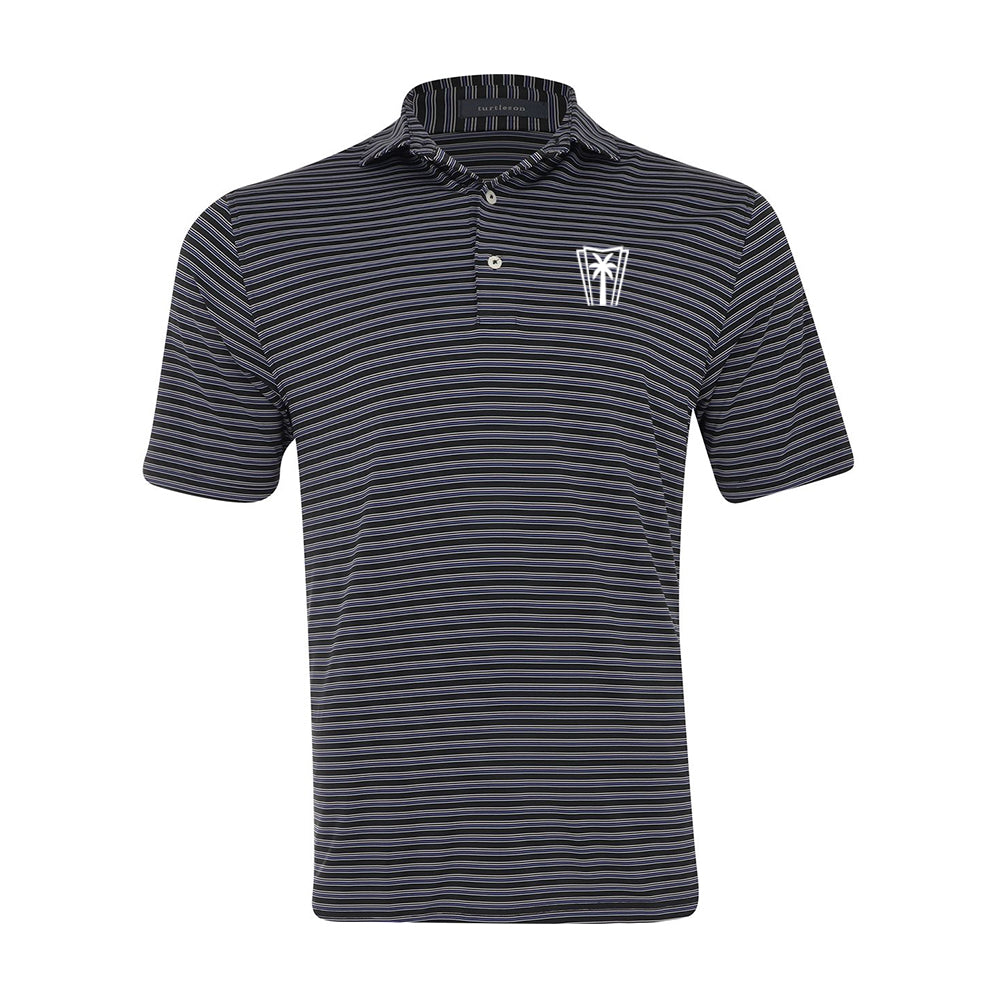 Turtleson Rory Stripe Polo (Black/Lavender)