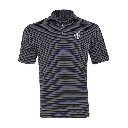 Turtleson Rory Stripe Polo (Black/Lavender)