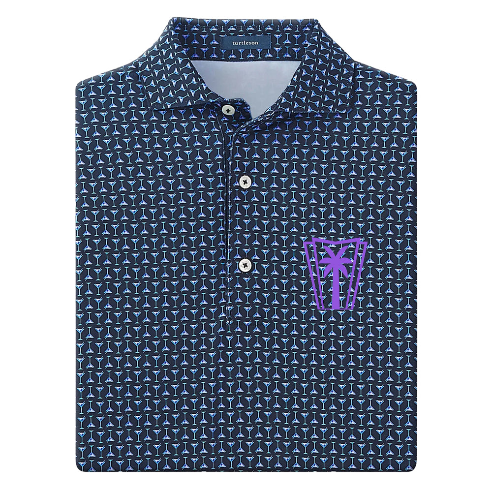 Turtleson Barron Performance Polo (Black/Lavender)