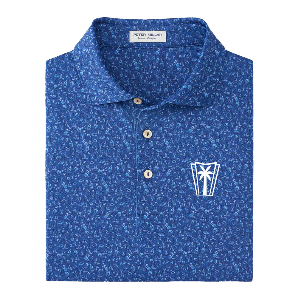 Peter Millar Wine Country Performance Jersey Polo - Sport Navy