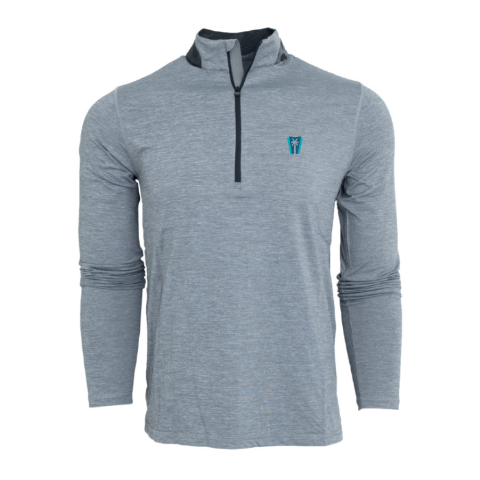 Greyson Guide Sport Quarter Zip (Light Heather Grey)