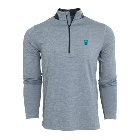Greyson Guide Sport Quarter Zip (Light Heather Grey)
