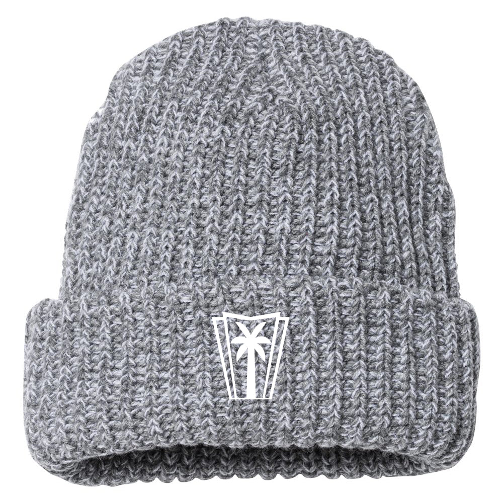 Sportsman 12" Chunky Cuff Beanie - Grey/White