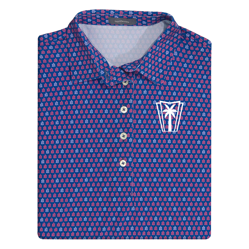 Turtleson Women's Ridley Performance Polo (Navy/Rouge Red)